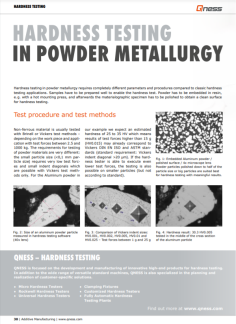 HARDNESS TESTING IN POWDER METALLURGY